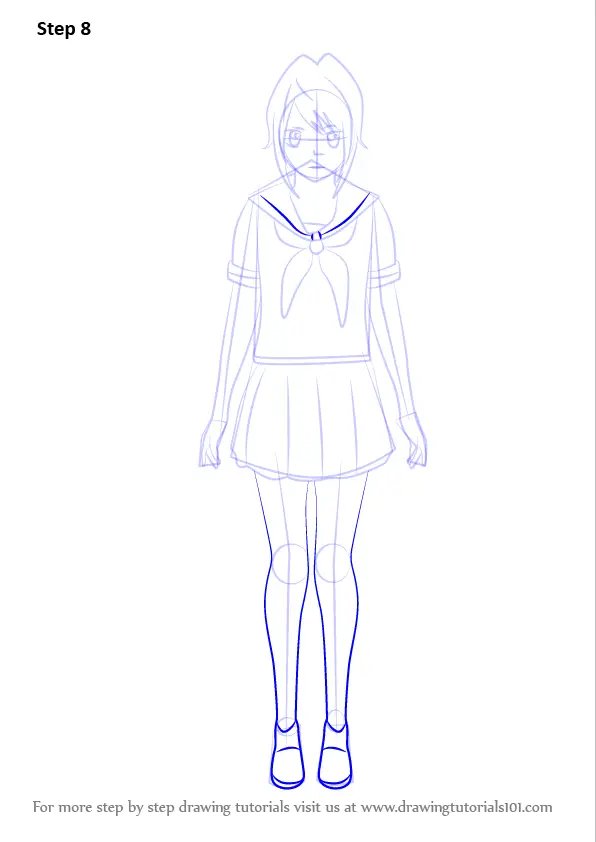 Learn How to Draw Yandere chan from Yandere Simulator  