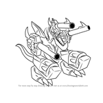 How to Draw Barrel Dragon from Yu-Gi-Oh! Duel Monsters