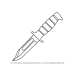 How to Draw a Hunting Knife