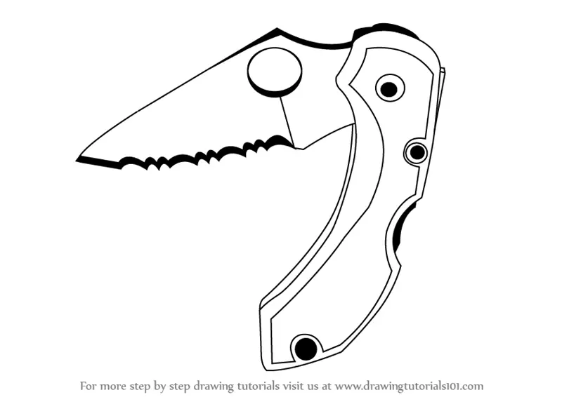 Drawing Knives Pocket  Knife Clip Art Black And White HD Png Download   Transparent Png Image  PNGitem