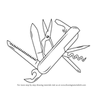 How to Draw Swiss Army Knife