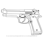 How to Draw a 9mm Beretta M9 Pistol