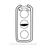 How to Draw Stoplight from Don't Hug Me I'm Scared