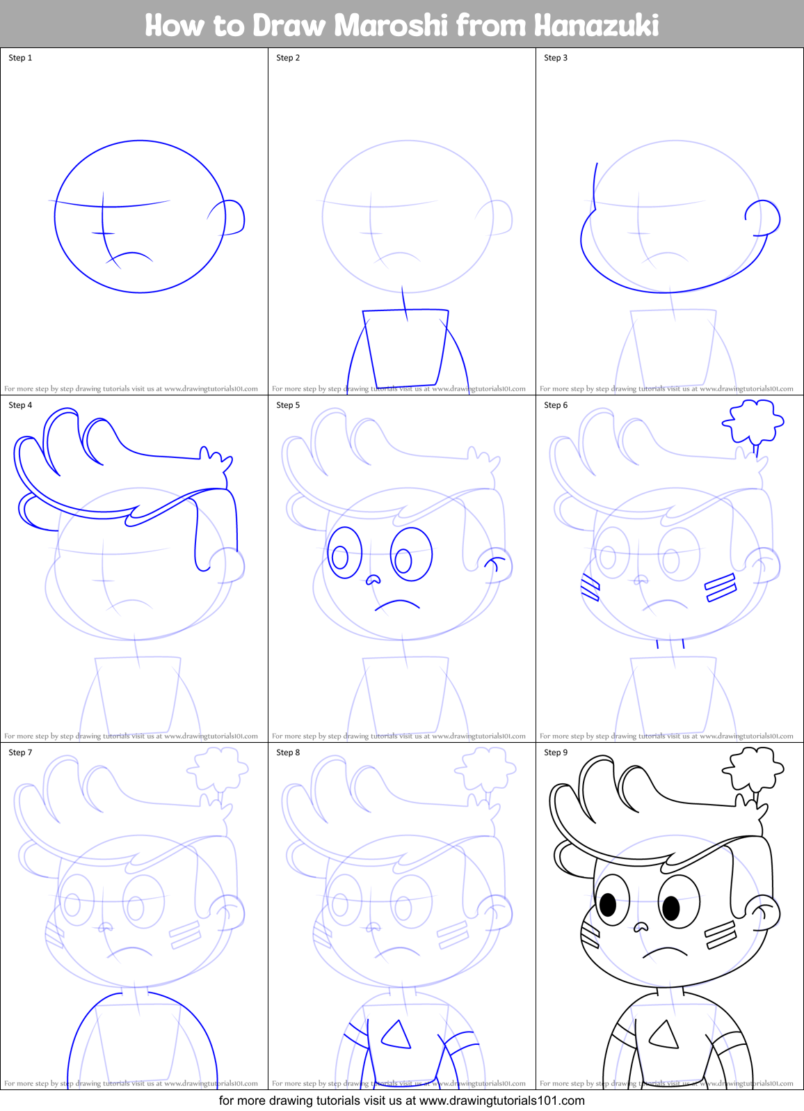 How to Draw Maroshi from Hanazuki Printable Step by Step